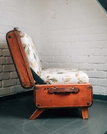 Vintage couch suitcase hand made