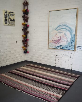 Handwoven & naturally dyed Peruvian Rug 189 x 166