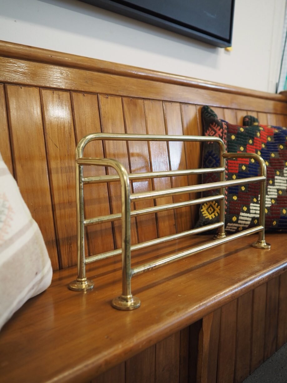 Vintage Train / Bus Rack / Brass