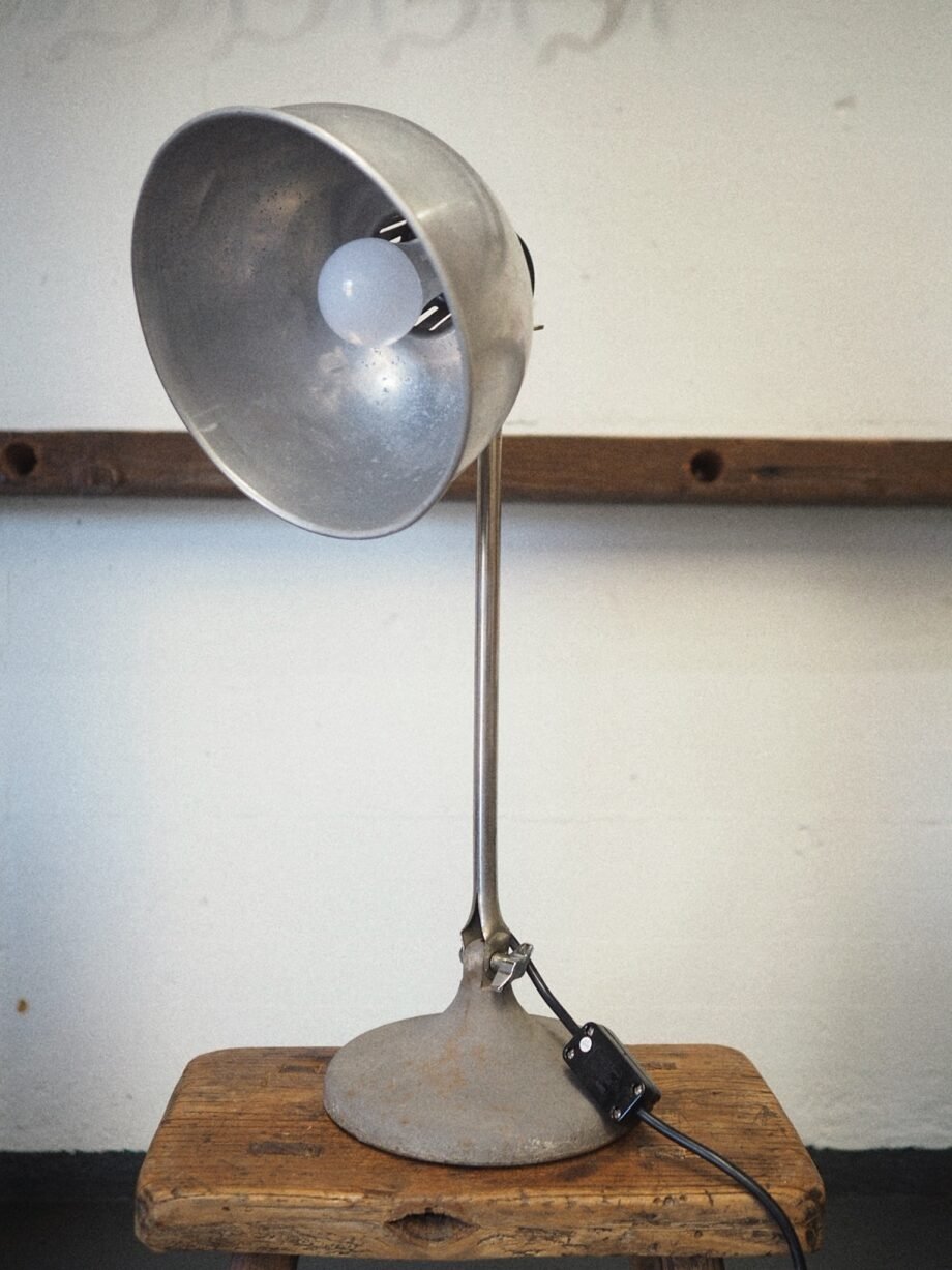 Vintage Industrial Table Lamp - silver