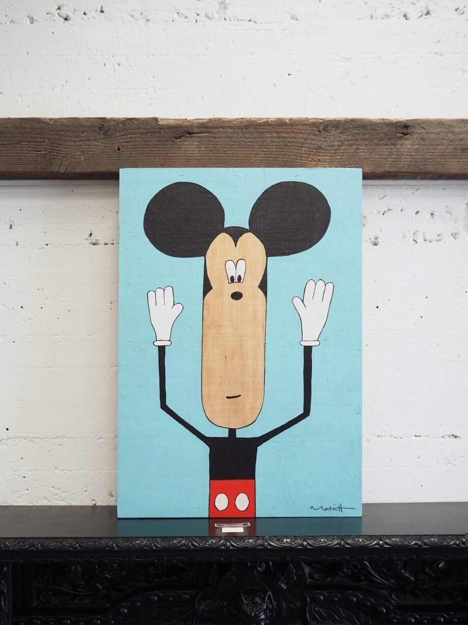 Mickey Mouse on Plywood by Buggy Robot