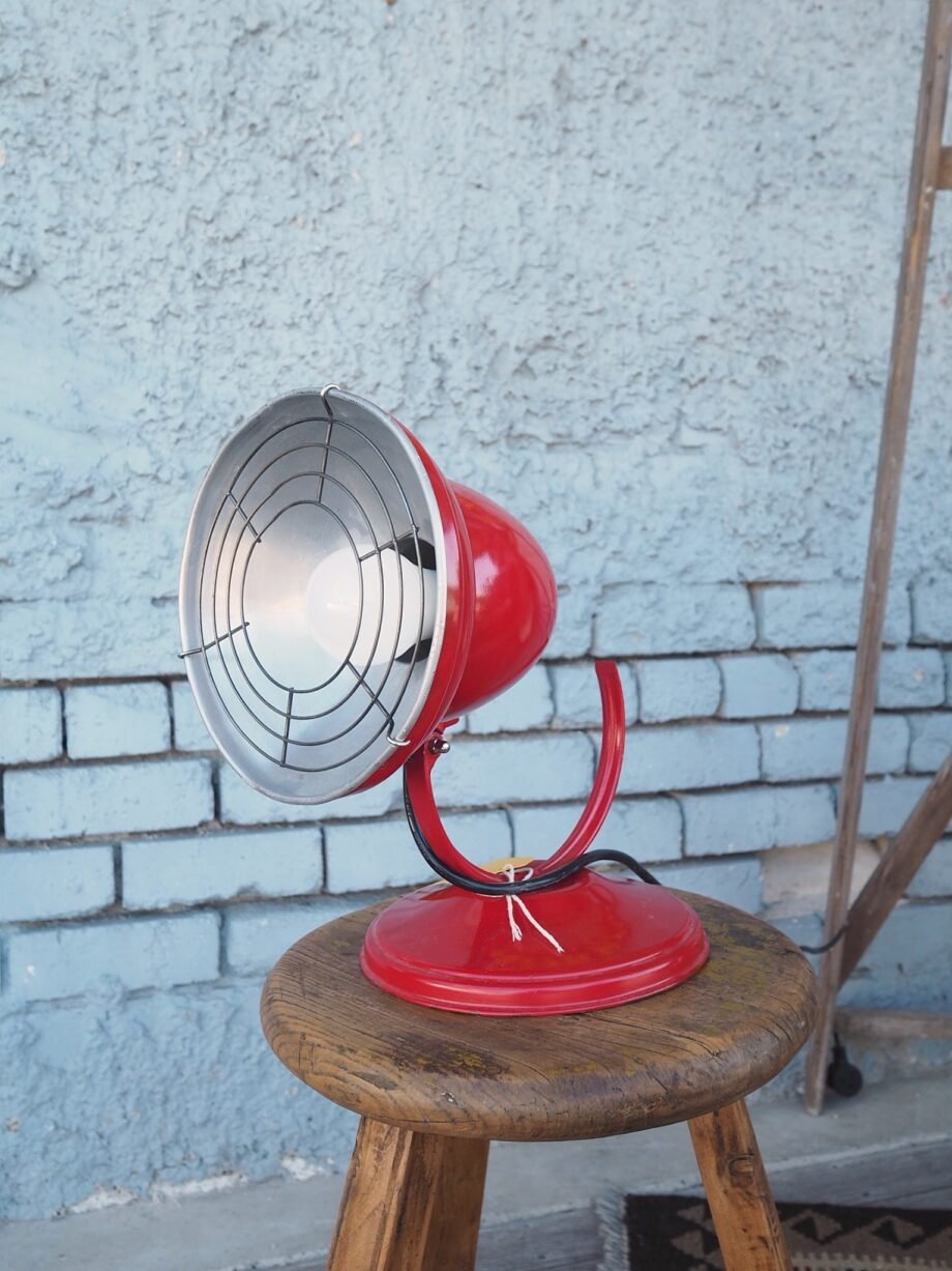 Vintage Heat Lamp - red