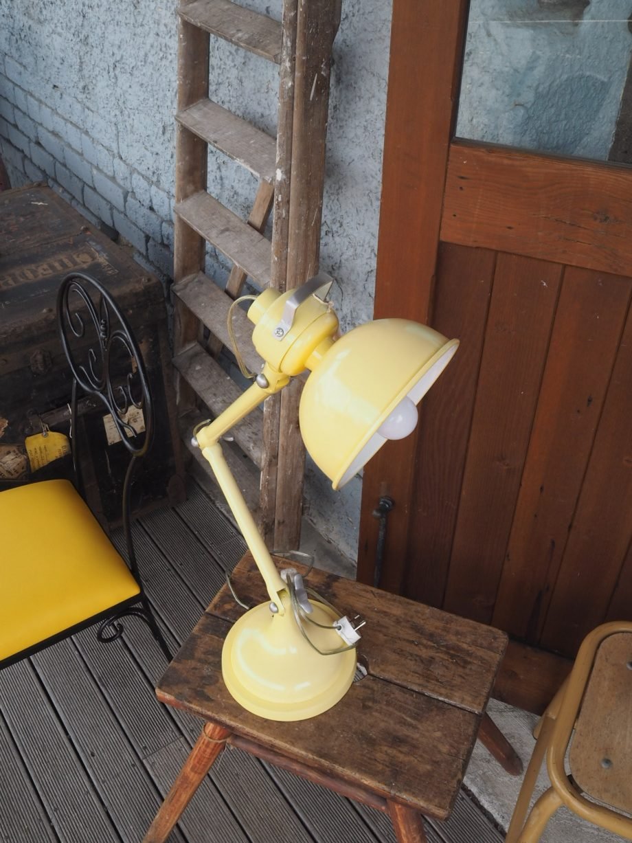 Vintage Industrial "Jielde" Style Lamp - yellow