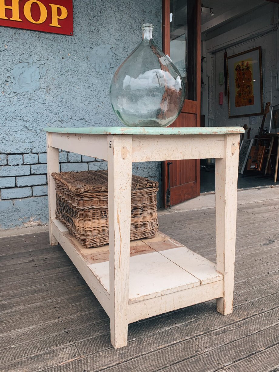 antique French country kitchen island