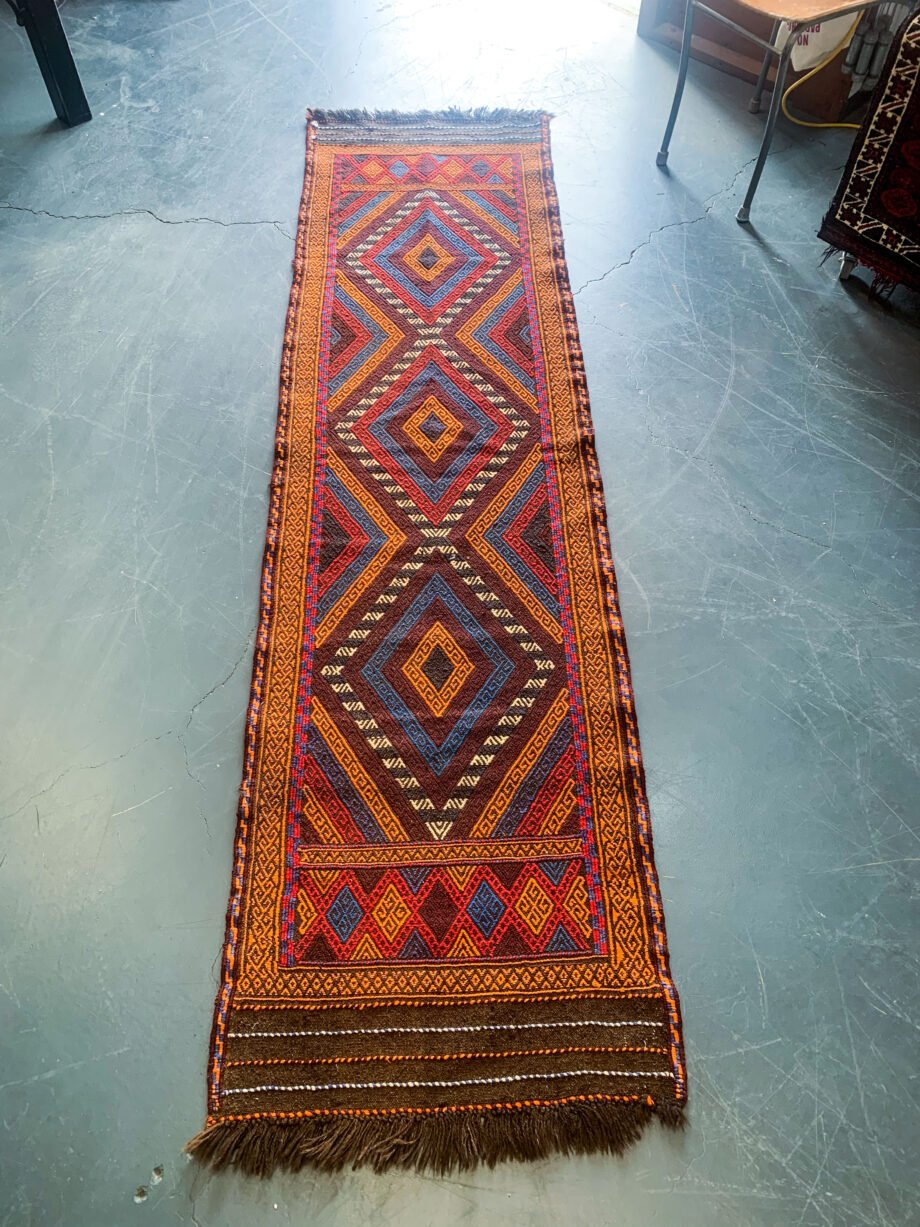 Hand Knotted Pakistan Chobi Kilim Runner - 246 x 66