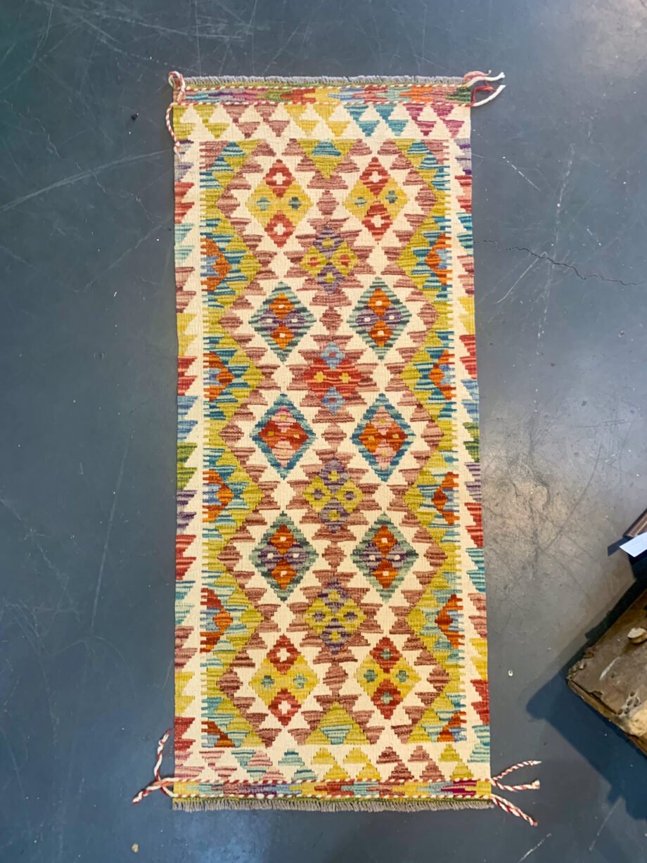 Hand Knotted Afghan Chobi Kilim Rug 122 x 78