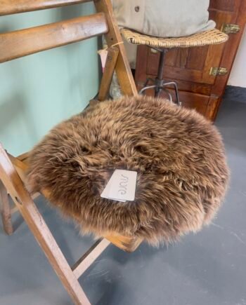 Sheepskin Circle Chair Pads - NATURAL
